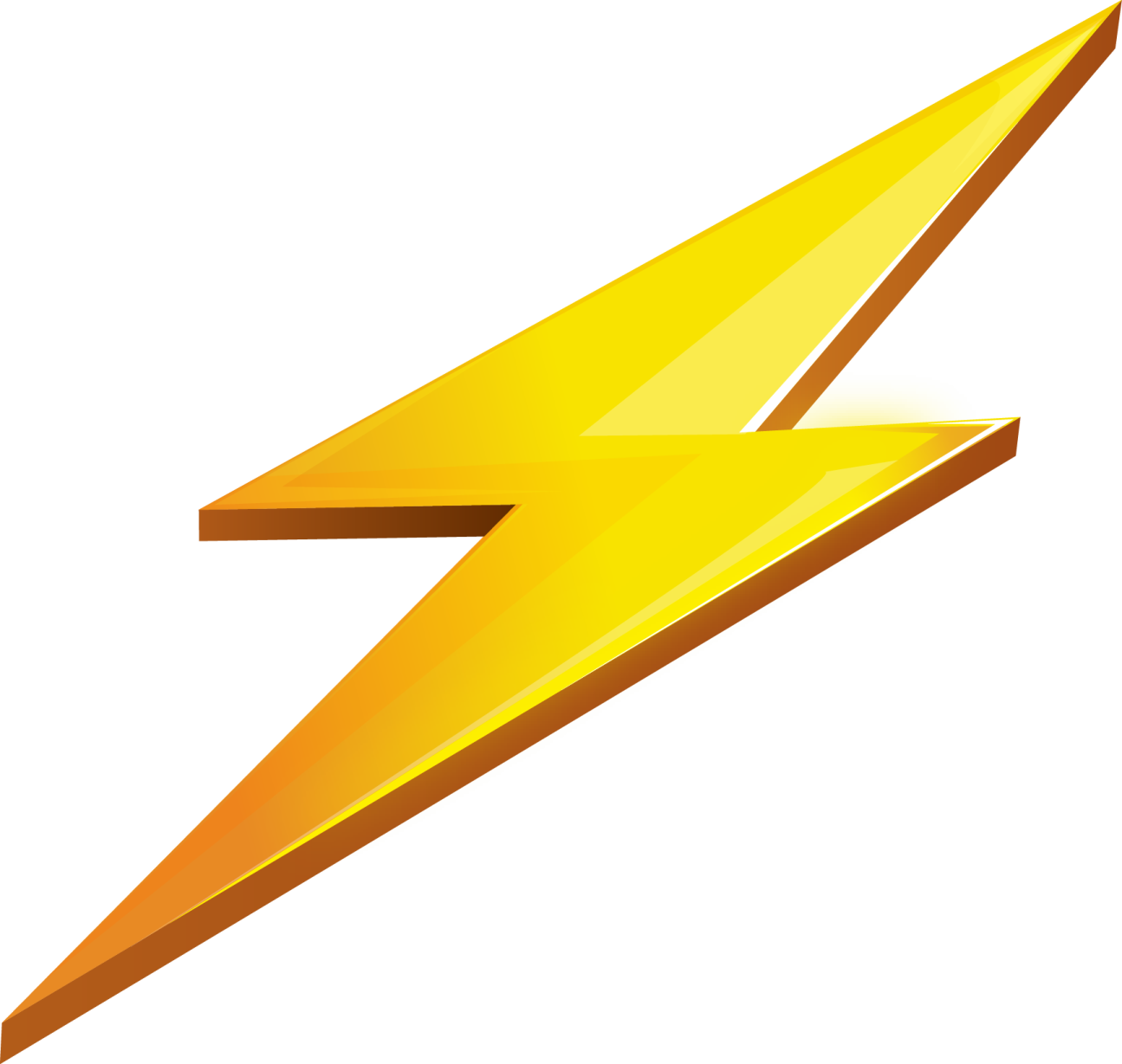 a yellow lightning bolt
