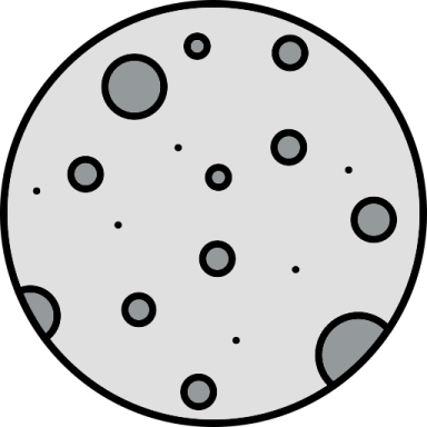 a moon with craters on it