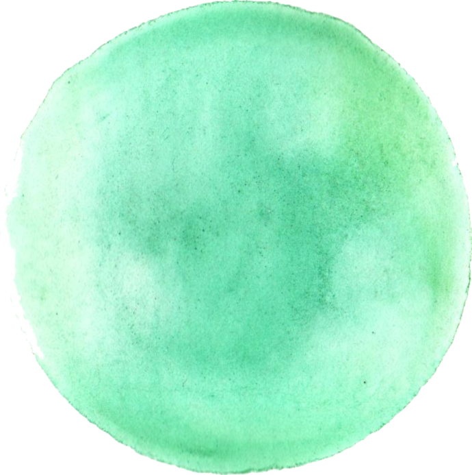 a green watercolor stain on a white background