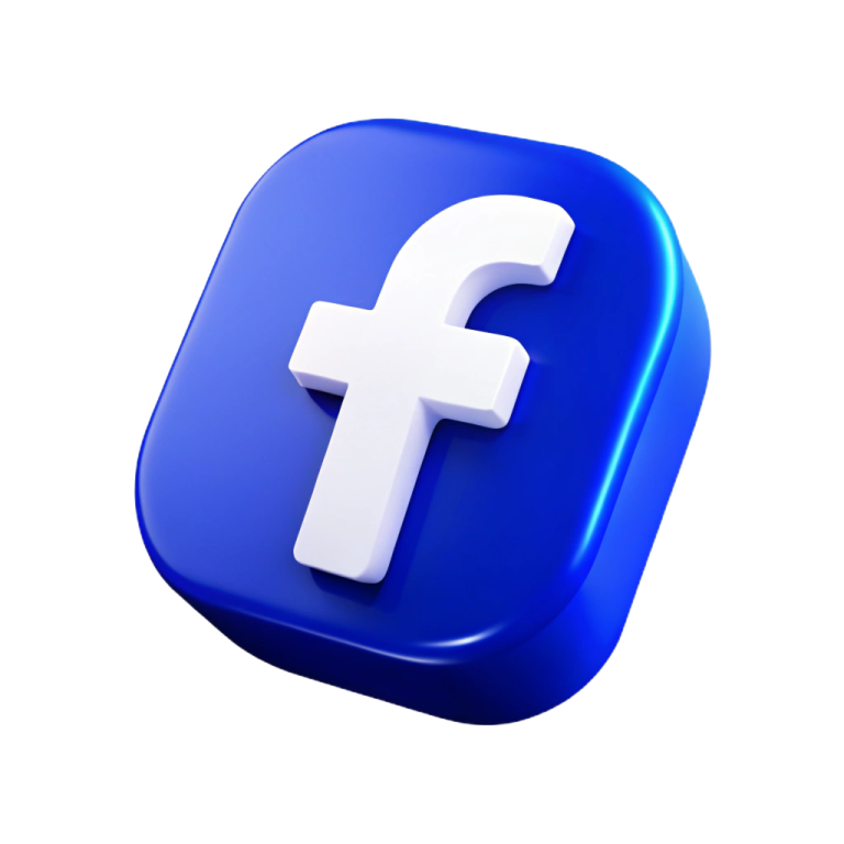 the facebook logo on a white background