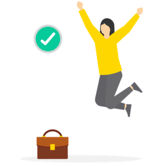 a person jumping in the air with their hands up