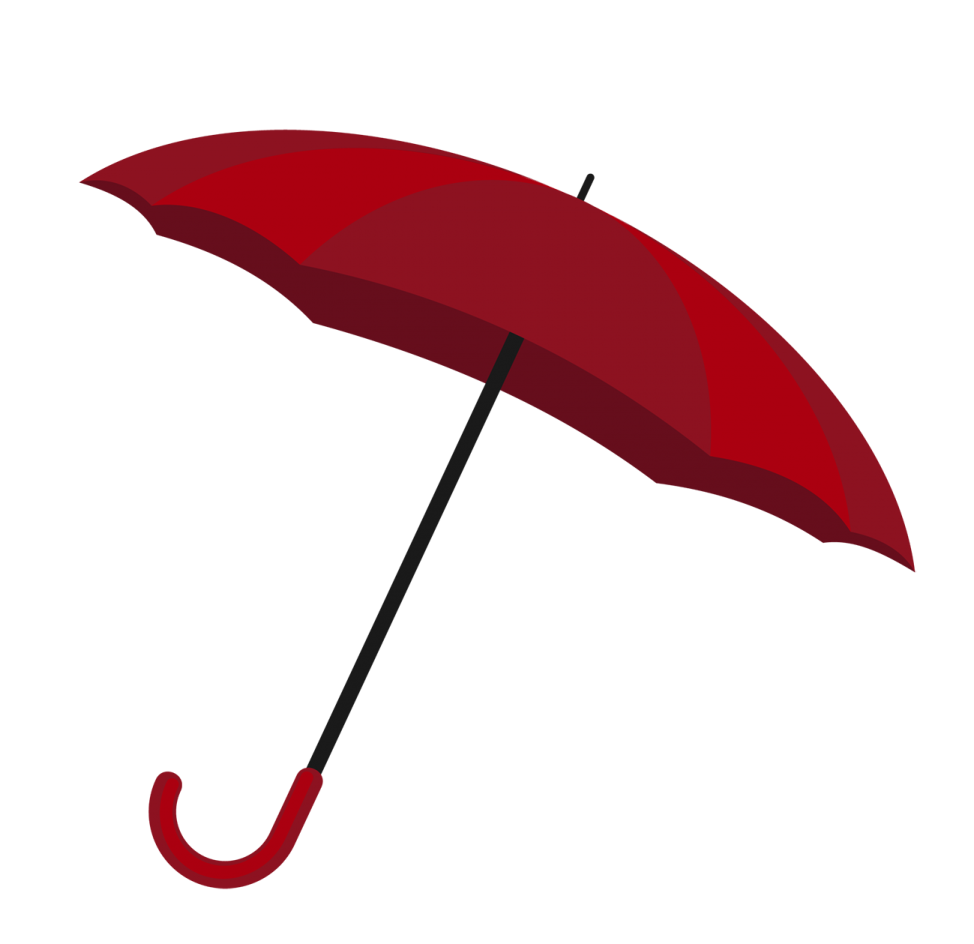 a red umbrella on a white background