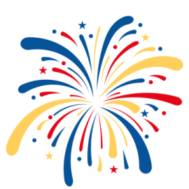 4th july clipart fireworks png