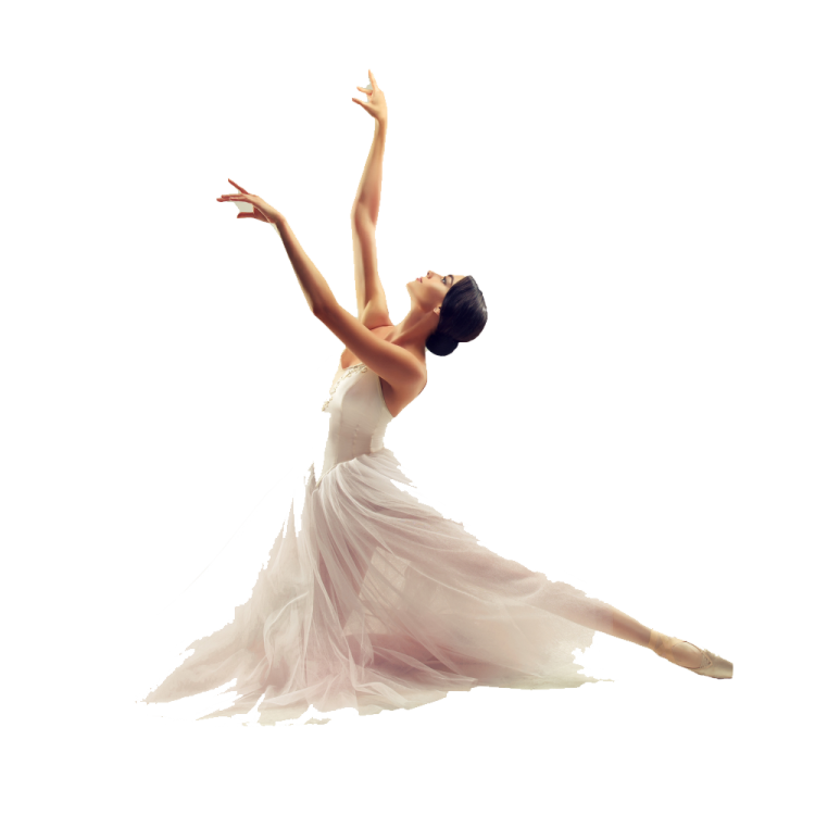 a woman in a white dress is dancing