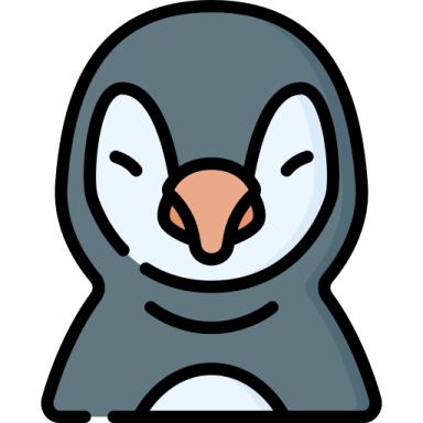 an image of a penguin with its eyes closed
