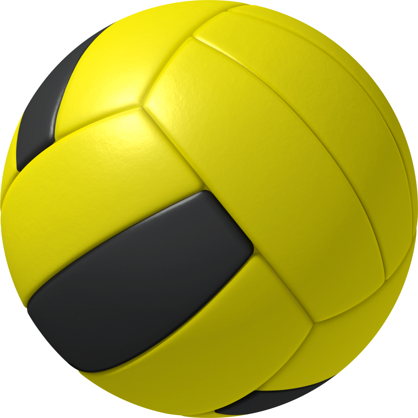 a yellow and black volleyball ball