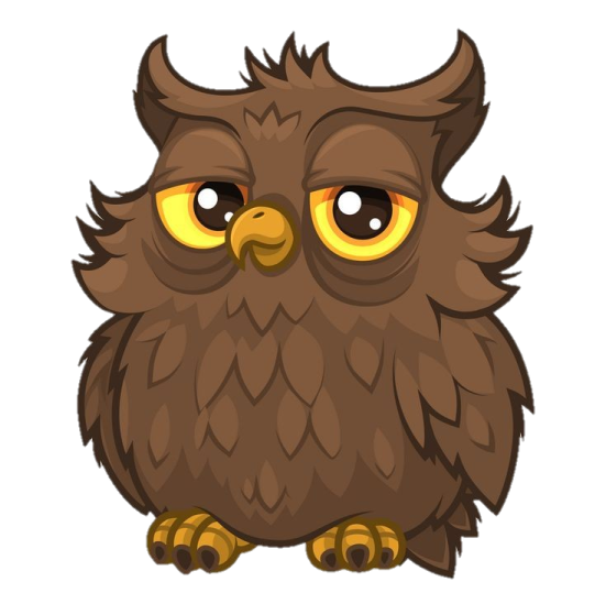 an owl with big eyes