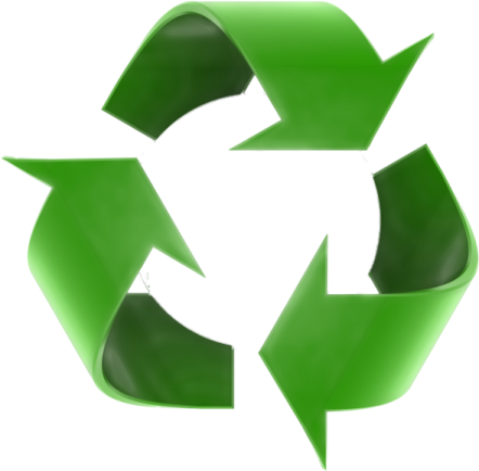 a green recycling symbol