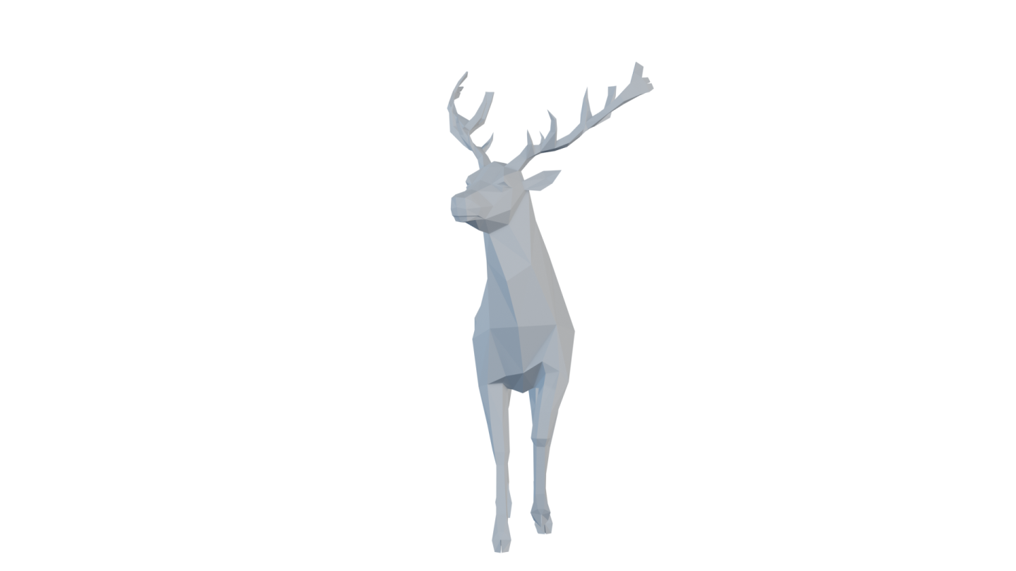 a deer standing on a white background