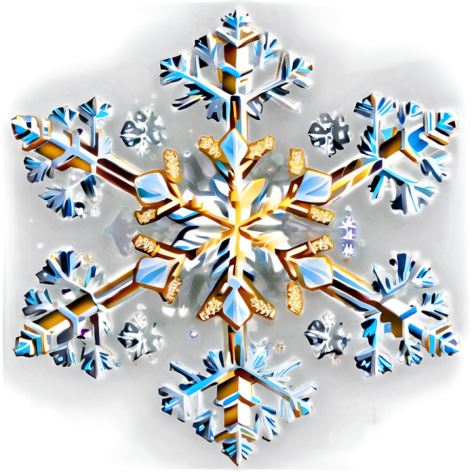 a snowflake with many different colored crystals
