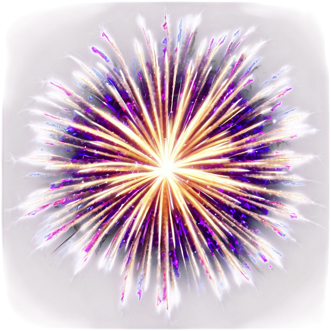 a firework in the shape of a star