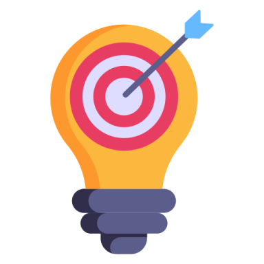 a light bulb with an arrow in it