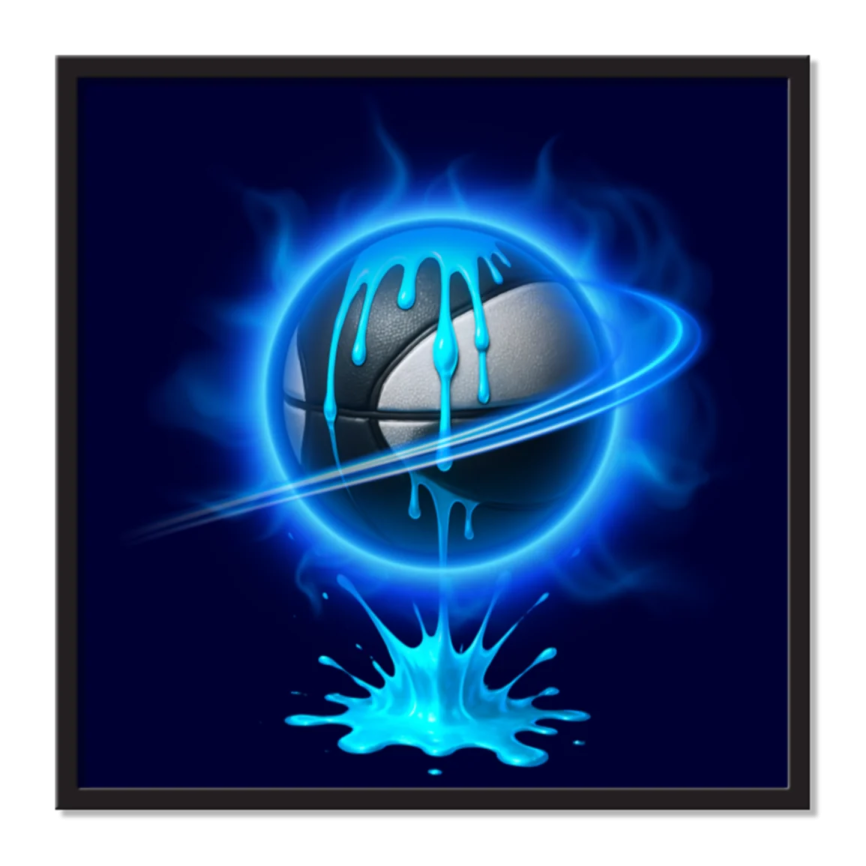 an image of a computer mouse with blue paint on it