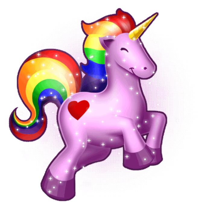 a pink unicorn with a rainbow mane