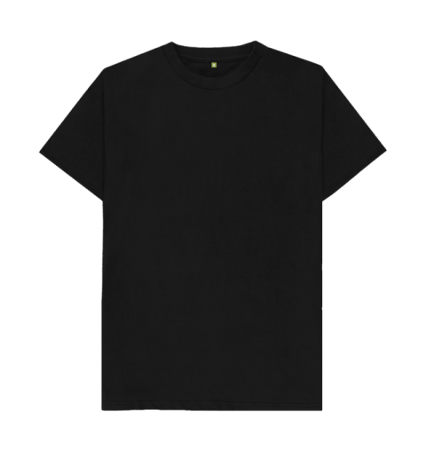 a black t - shirt on a white background