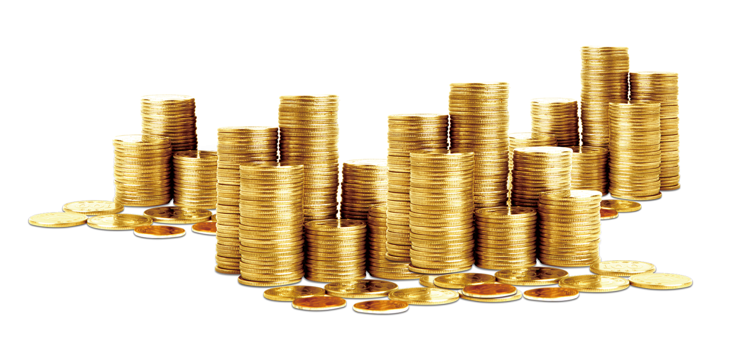 a pile of gold coins