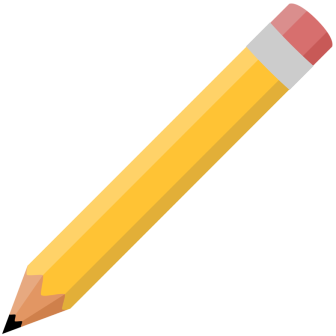 a pencil with a eraser on it