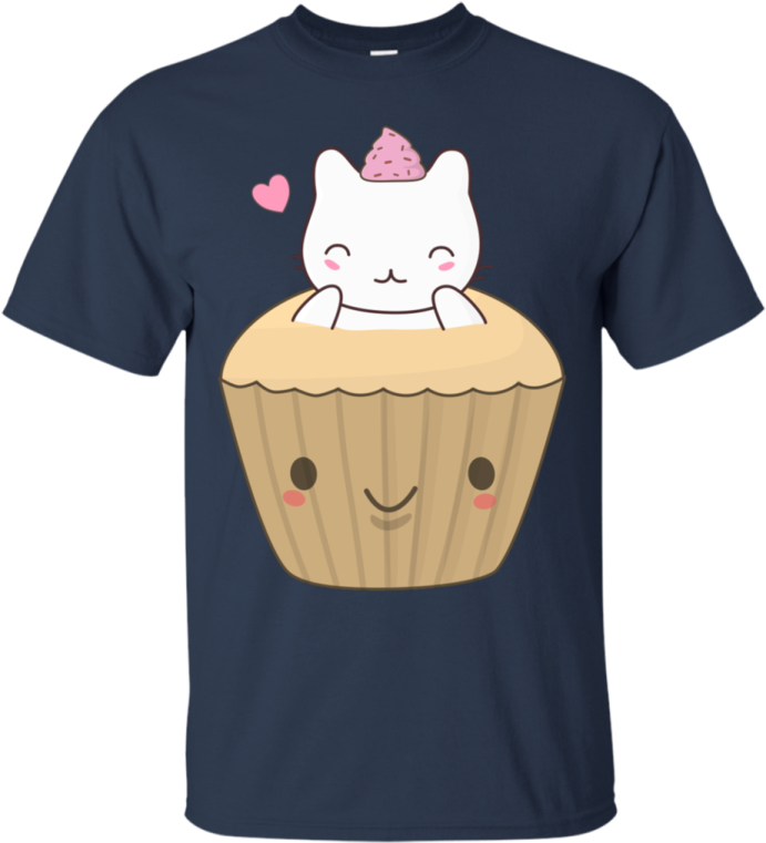 a cute white cat sitting on top of a cupcake