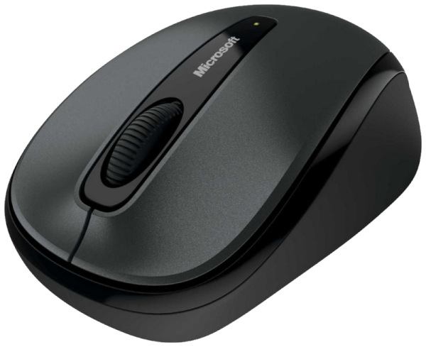 a black mouse on a white background