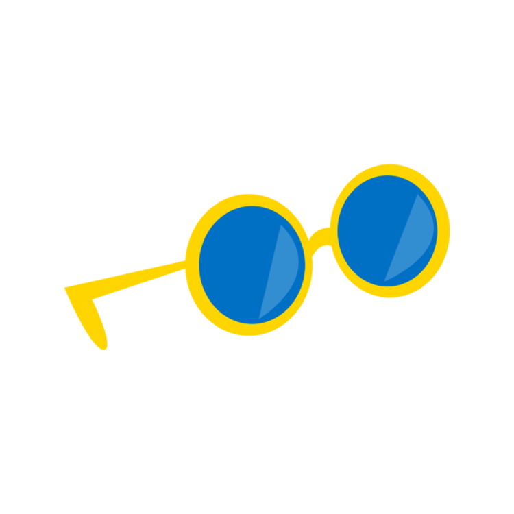 a pair of glasses on a white background