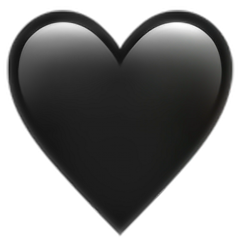 a black heart on a white background