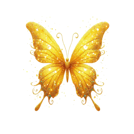 a yellow butterfly on a white background