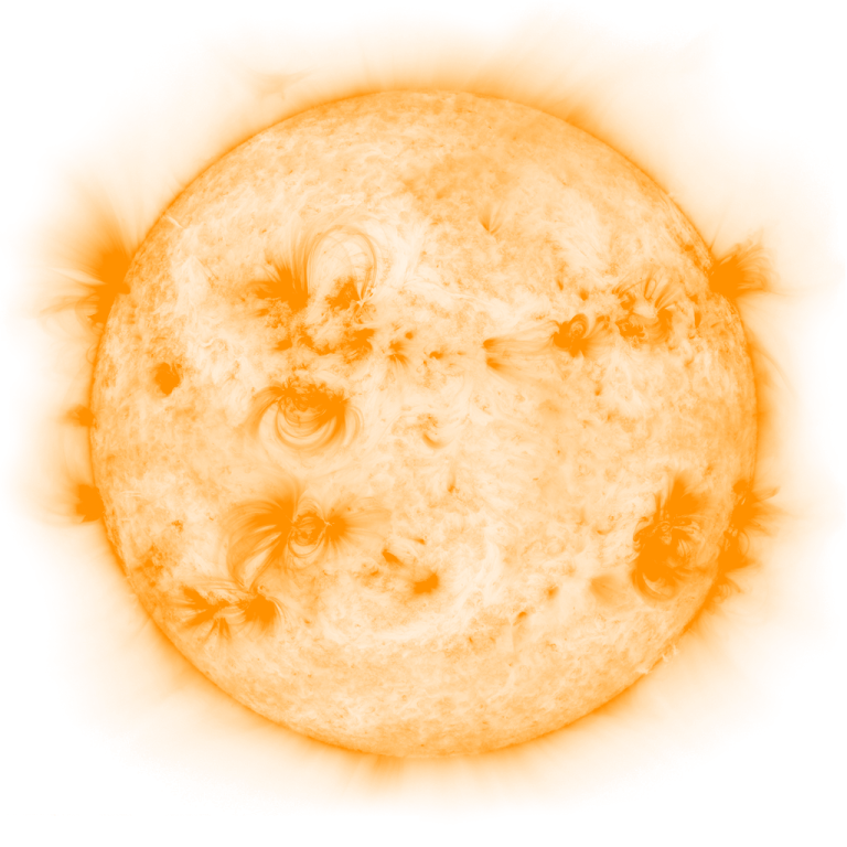an image of the sun with a white background
