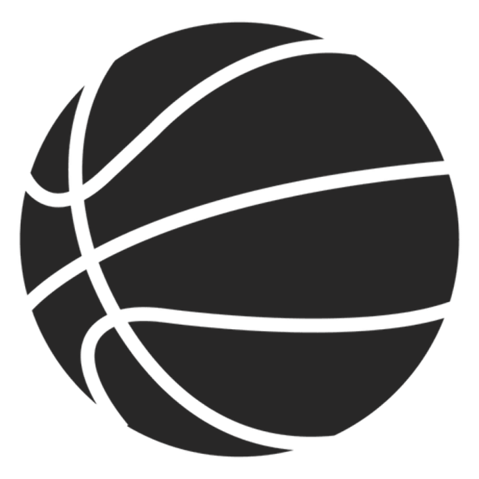 a black and white basketball ball
