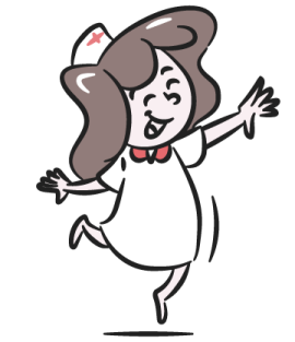 an illustration of a girl with her arms outstretched