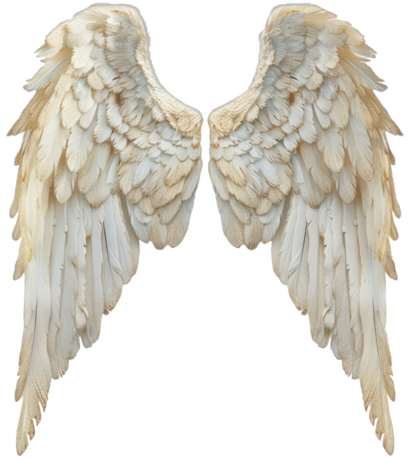 two white wings on a white background