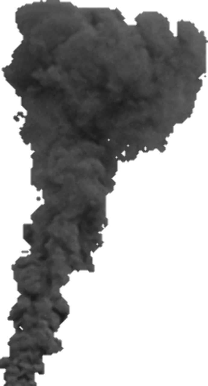 a black smoke cloud on a white background
