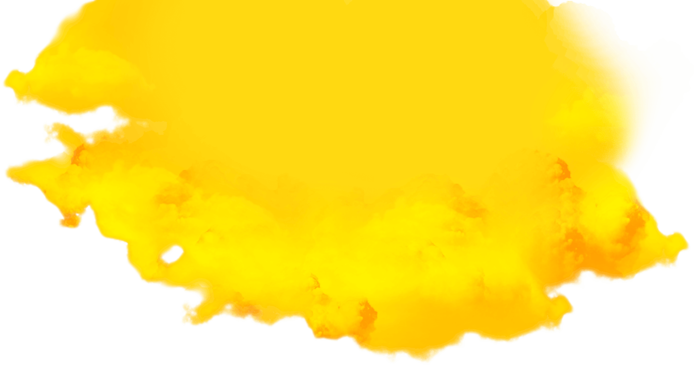 a yellow watercolor stain on white background