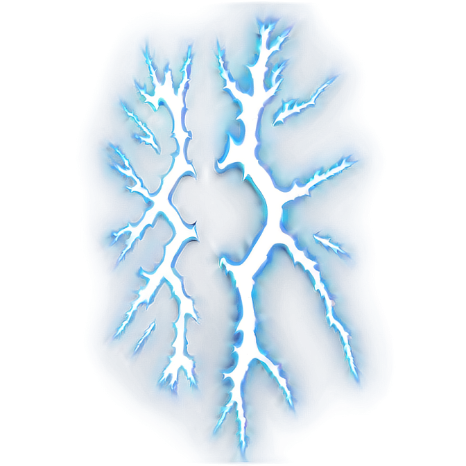 a blue and white snowflake on a white background