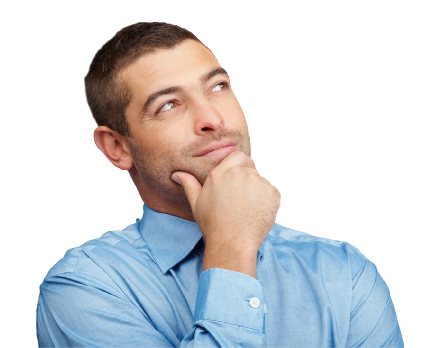 a man looking up at the sky with his hand on his chin