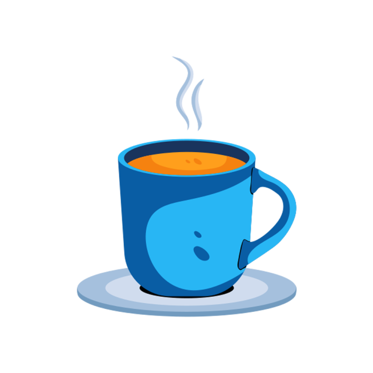 a cup of tea on a saucer