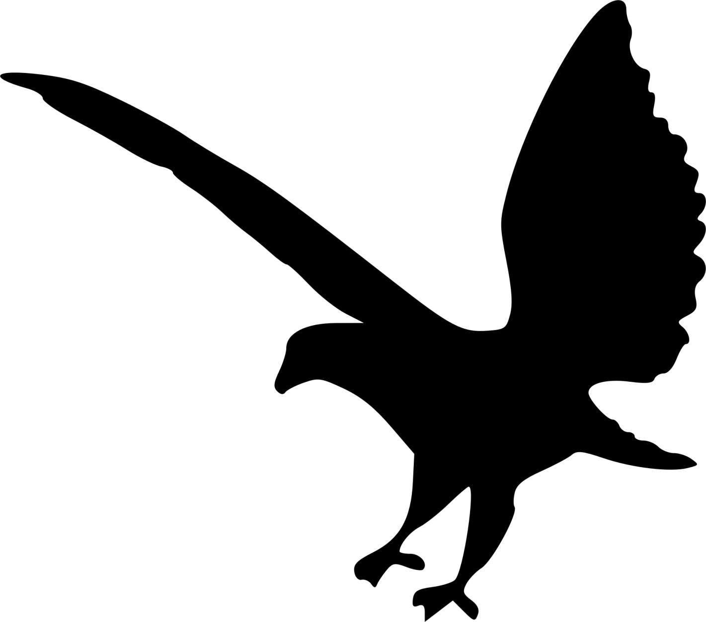 a black and white silhouette of a bird