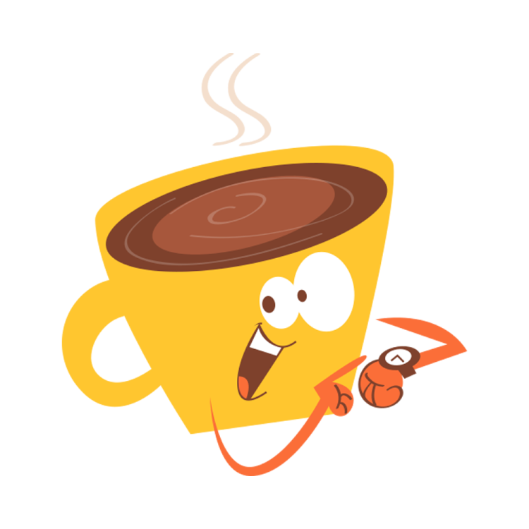 a cup of coffee with a smiling face