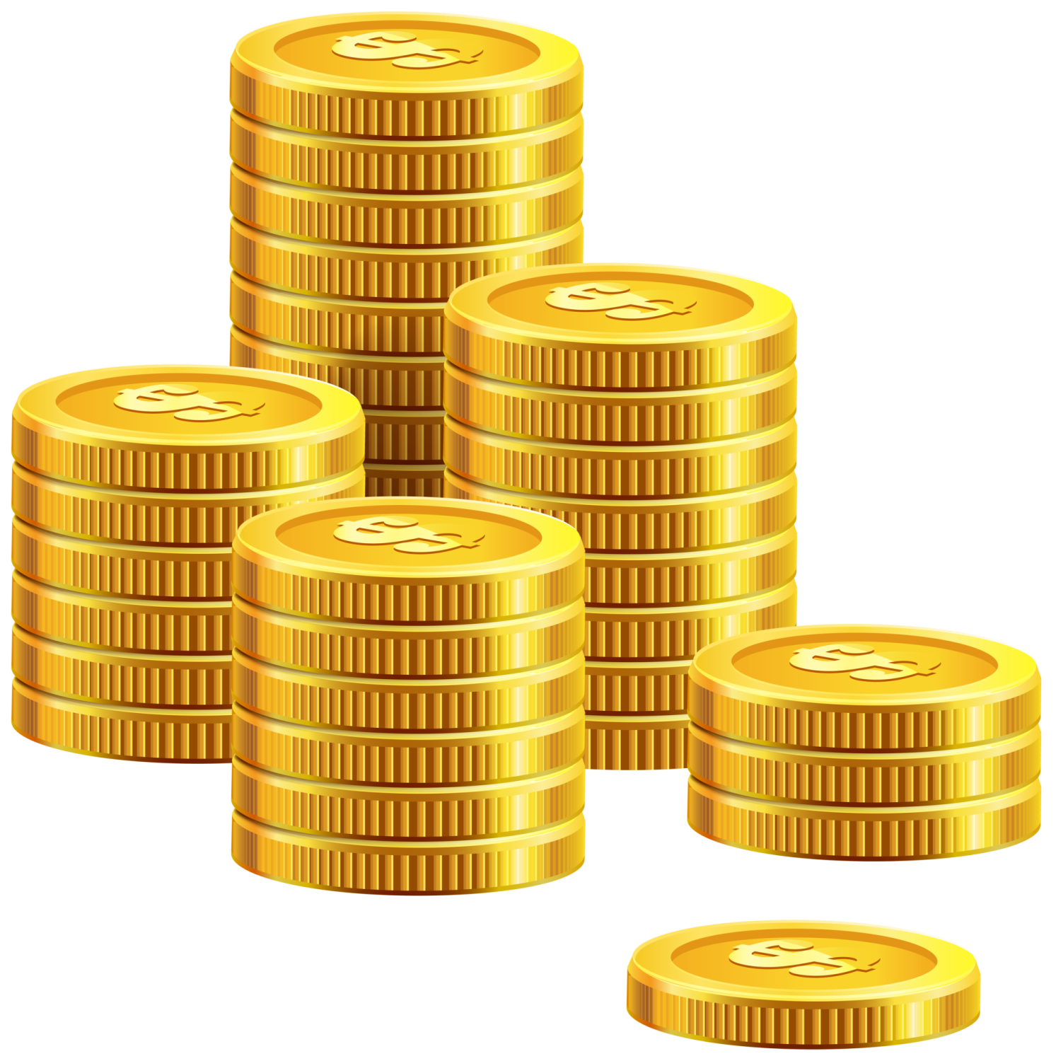 a stack of gold coins