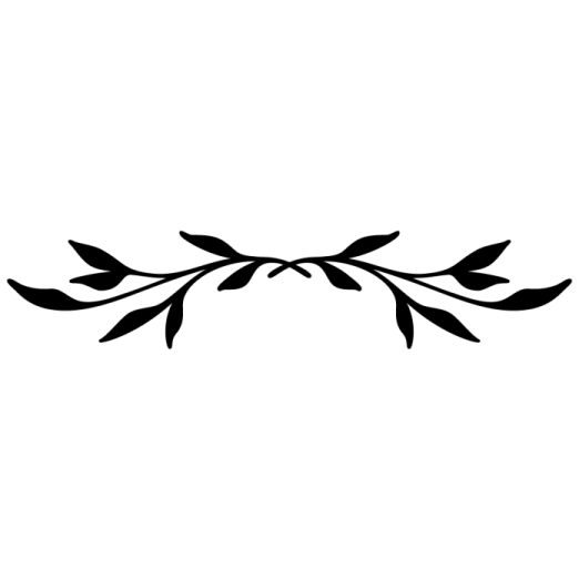 a black and white silhouette of two leaves
