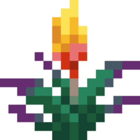 an image of a flower in pixel style