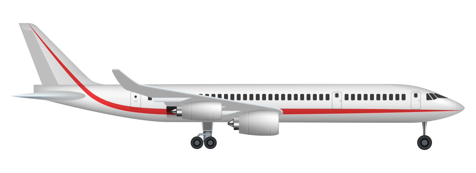 an airplane on a white background