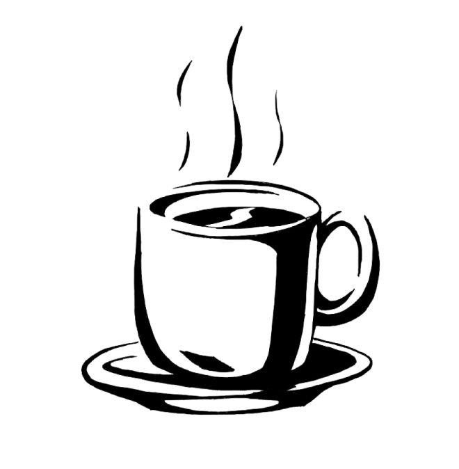 a cup of coffee on a white background