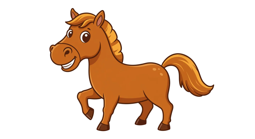 how to draw a cartoon horse