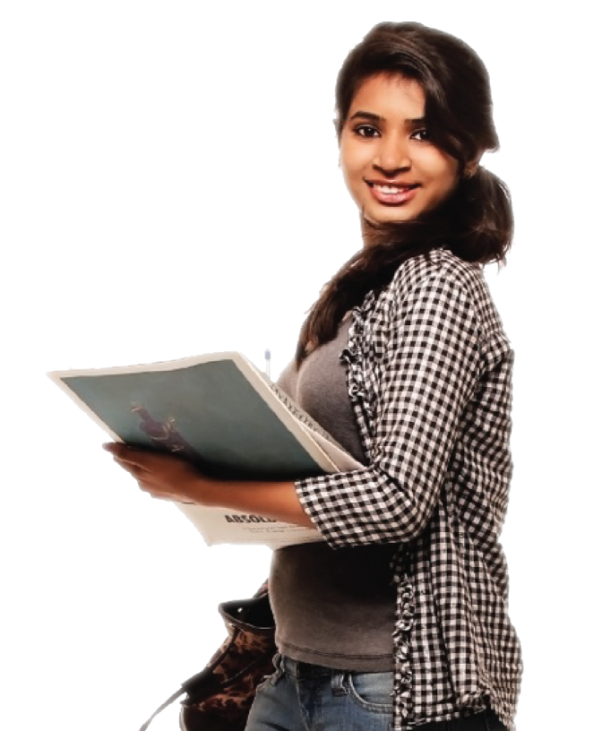 a woman holding a book and smiling at the camera