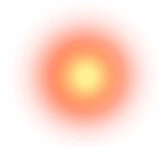 an orange circle with a white background