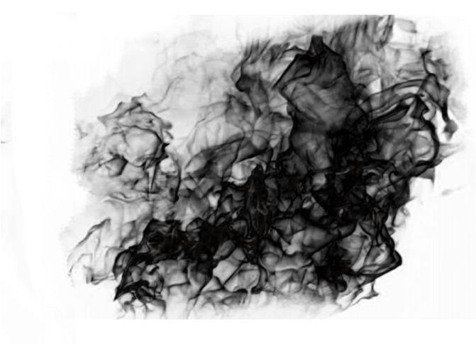 black smoke on a white background