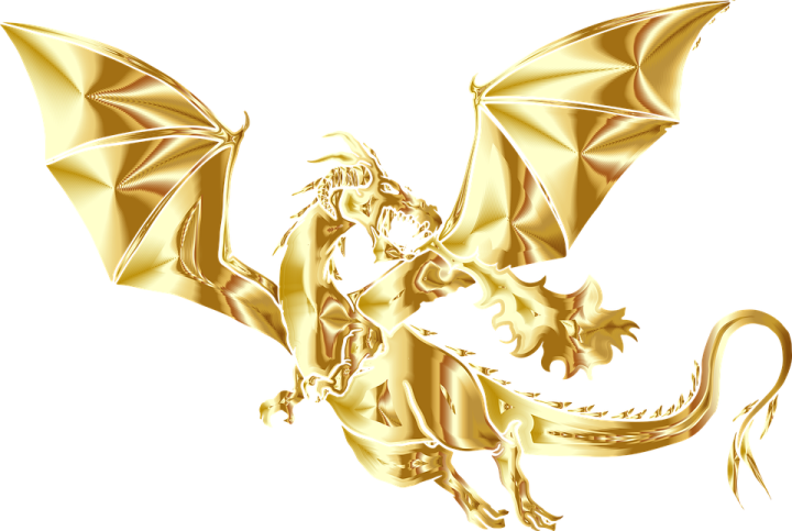 a golden dragon