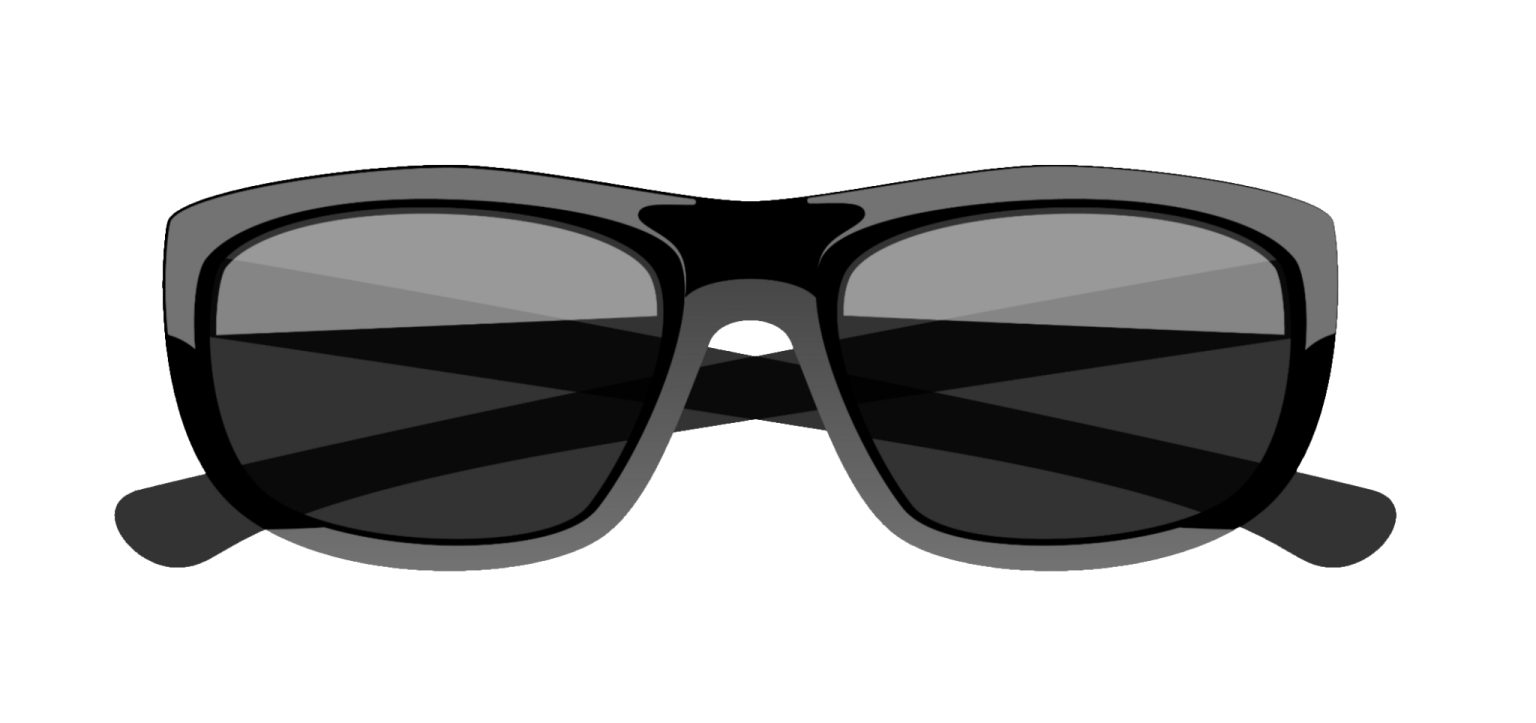 a pair of sunglasses with black lenses