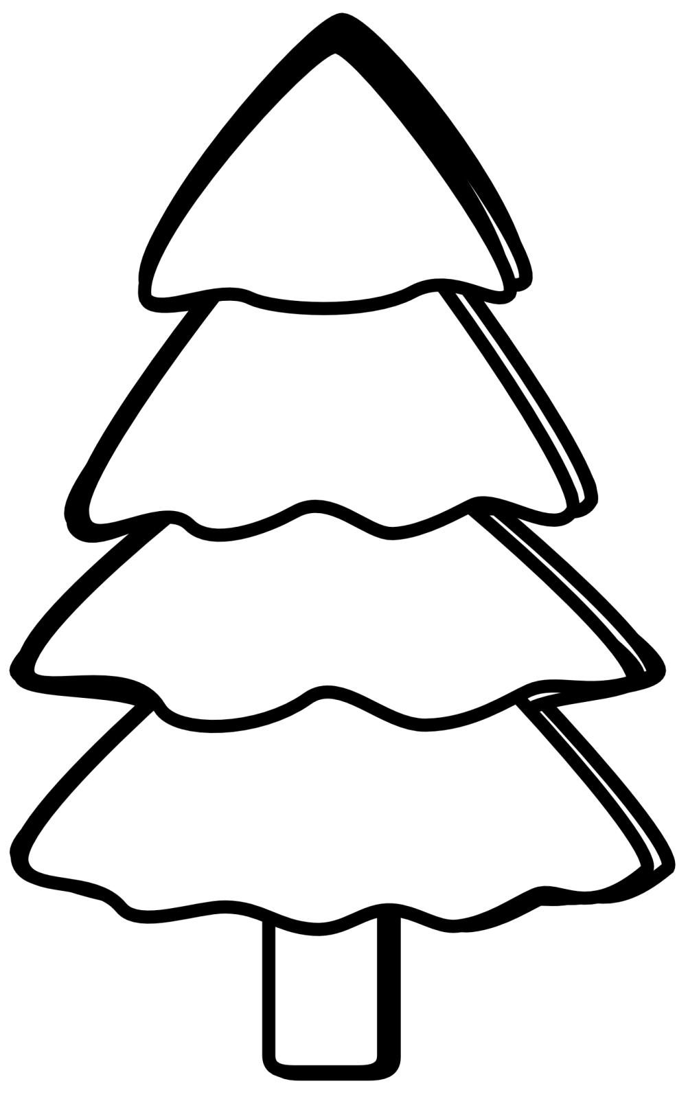 a black and white christmas tree