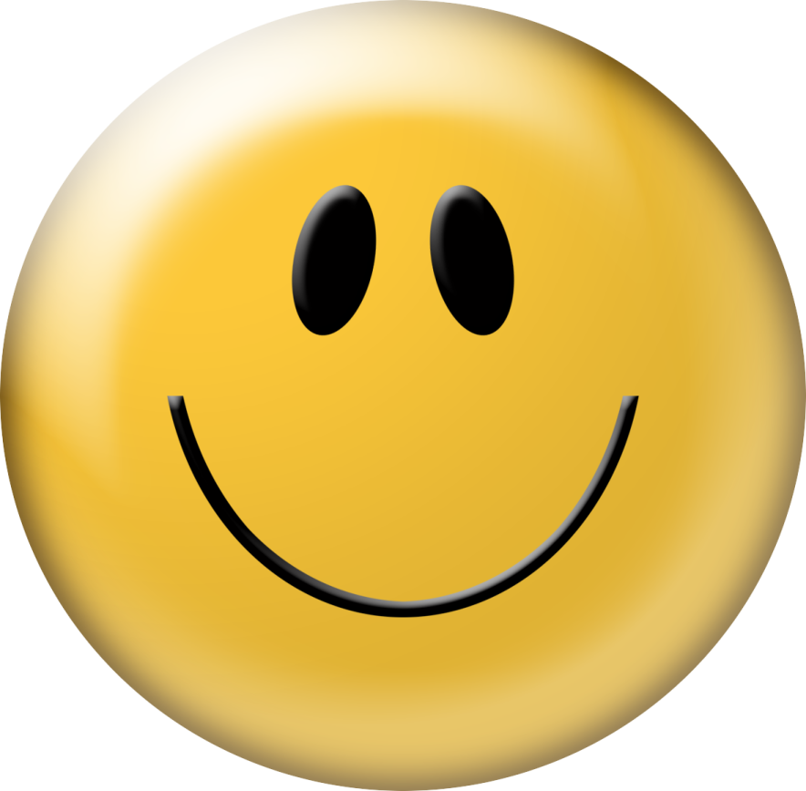a yellow smiley face with black eyes
